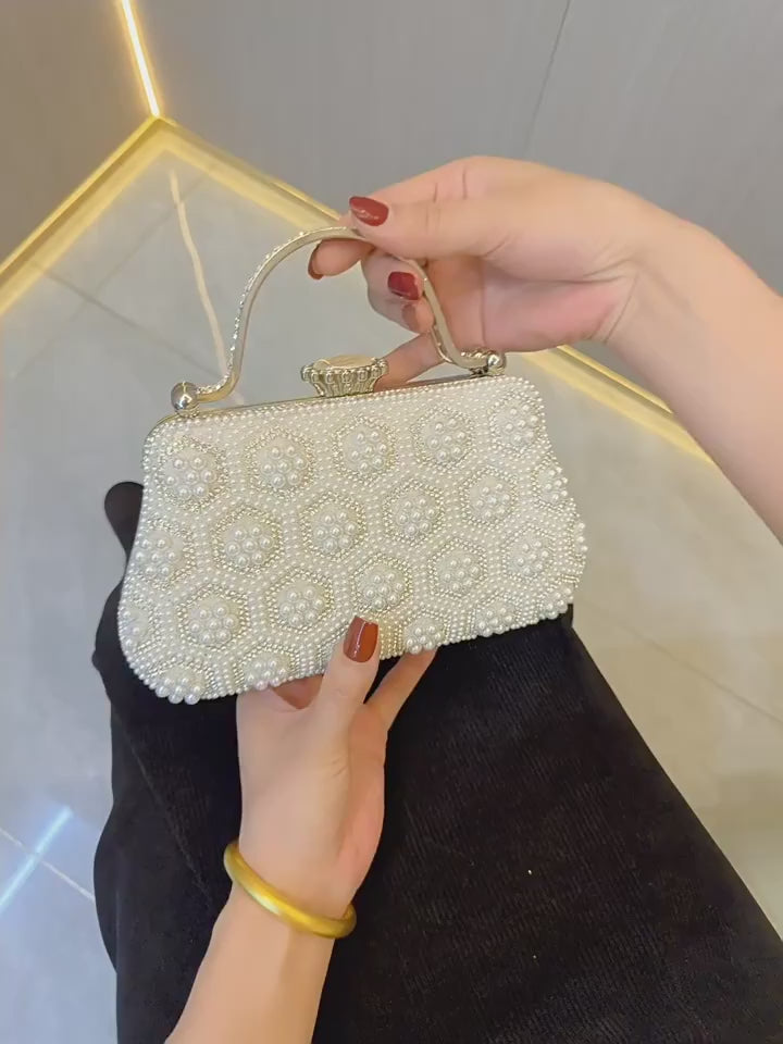 Clarabelle Pearl Clutch Bag
